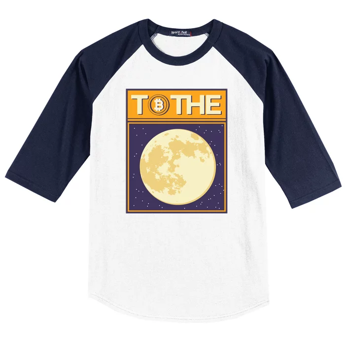 Bitcoin To The Moon Baseball Sleeve Shirt