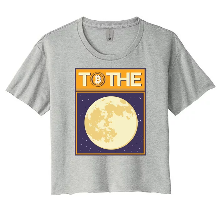 Bitcoin To The Moon Women's Crop Top Tee