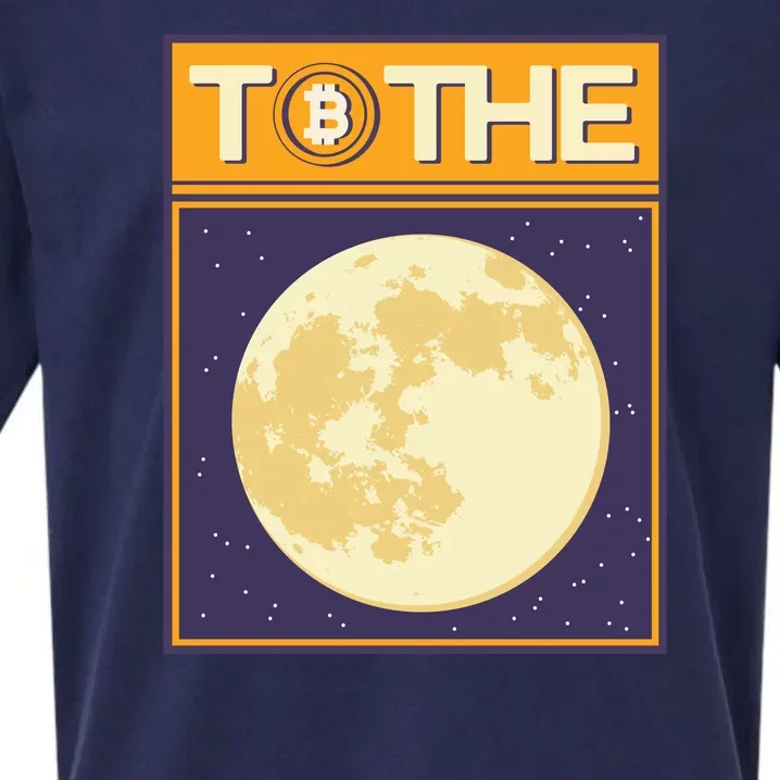 Bitcoin To The Moon Sueded Cloud Jersey T-Shirt