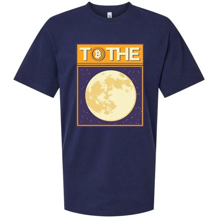 Bitcoin To The Moon Sueded Cloud Jersey T-Shirt