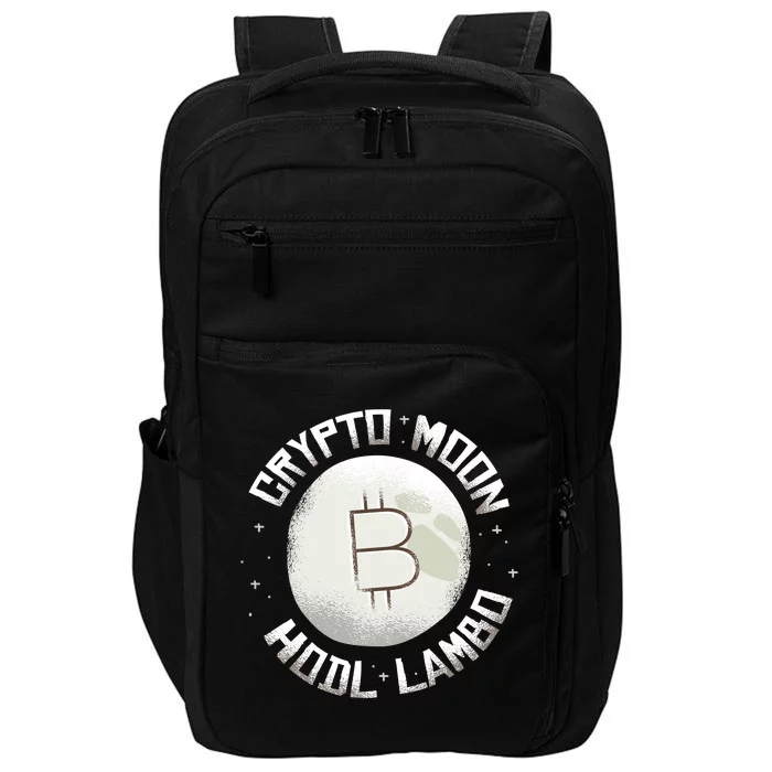 Bitcoin to the Moon Hodl Lambo Crypto Currency Impact Tech Backpack