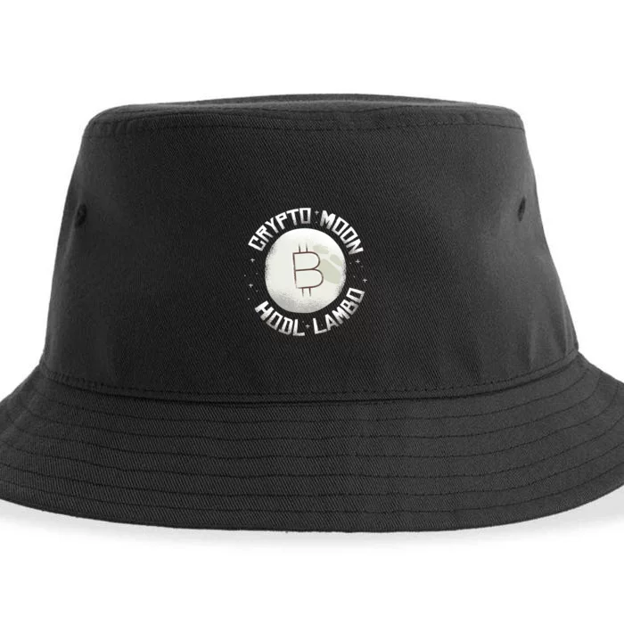 Bitcoin to the Moon Hodl Lambo Crypto Currency Sustainable Bucket Hat