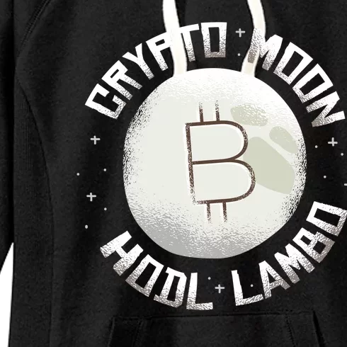 Bitcoin to the Moon Hodl Lambo Crypto Currency Women's Fleece Hoodie