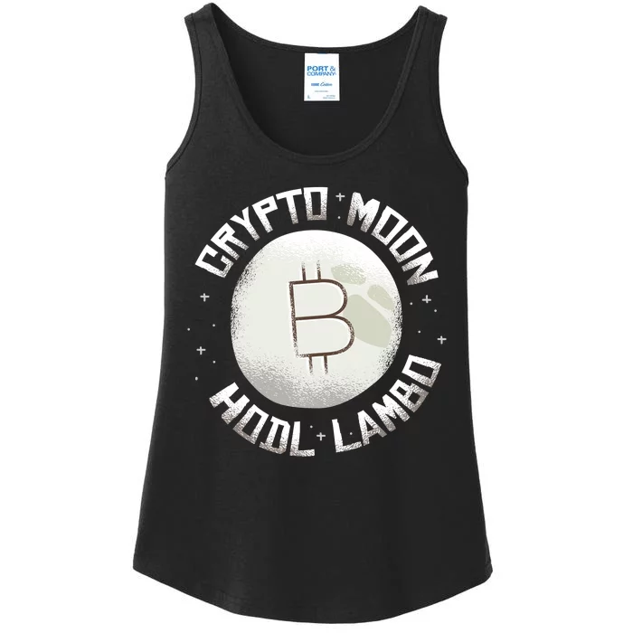 Bitcoin to the Moon Hodl Lambo Crypto Currency Ladies Essential Tank