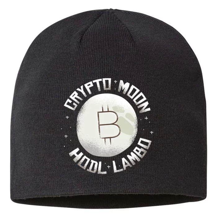 Bitcoin to the Moon Hodl Lambo Crypto Currency 8 1/2in Sustainable Knit Beanie