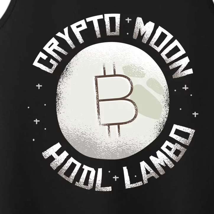 Bitcoin to the Moon Hodl Lambo Crypto Currency Performance Tank