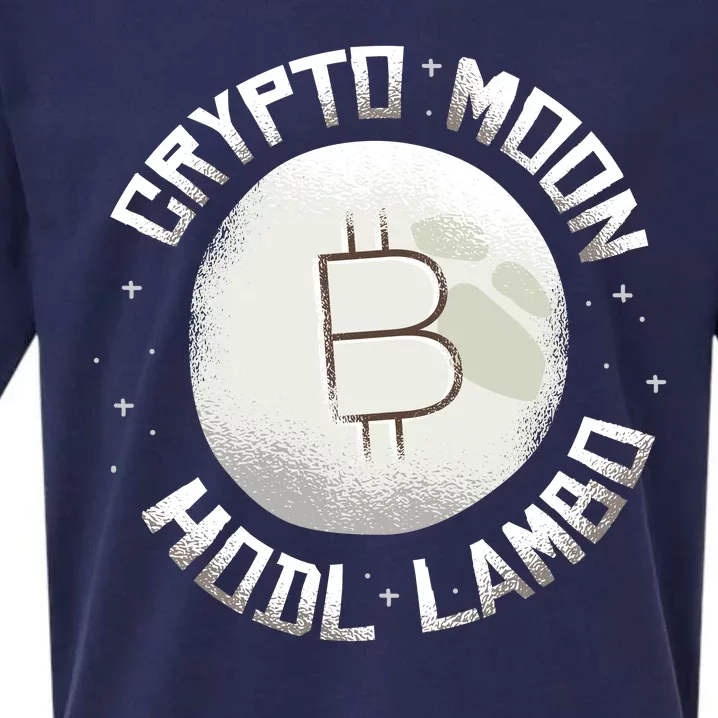 Bitcoin to the Moon Hodl Lambo Crypto Currency Sueded Cloud Jersey T-Shirt