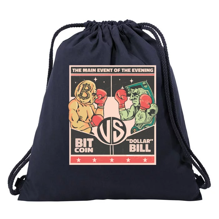 Bitcoin Vs Dollar Drawstring Bag