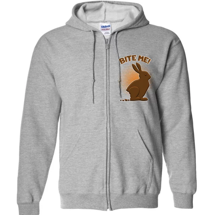 Bite Me! Chocolate Easter Bunny Full Zip Hoodie