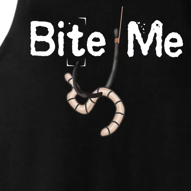 Bite Me Fish Hook Ladies Tri-Blend Wicking Tank