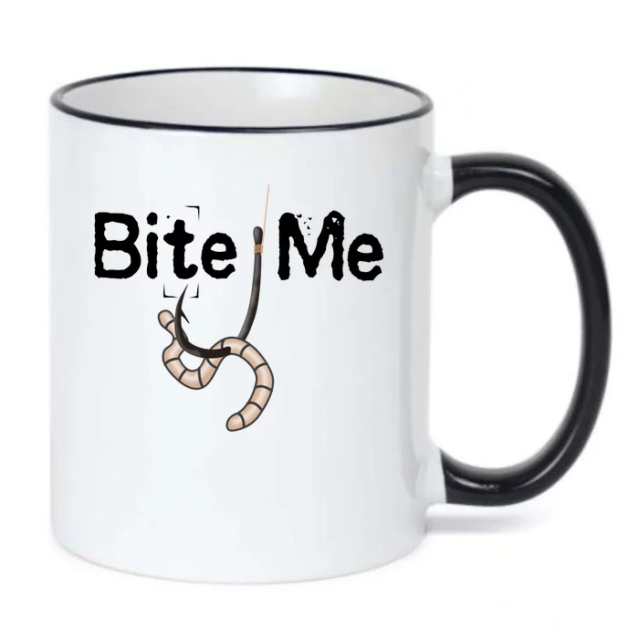 Bite Me Fish Hook Black Color Changing Mug