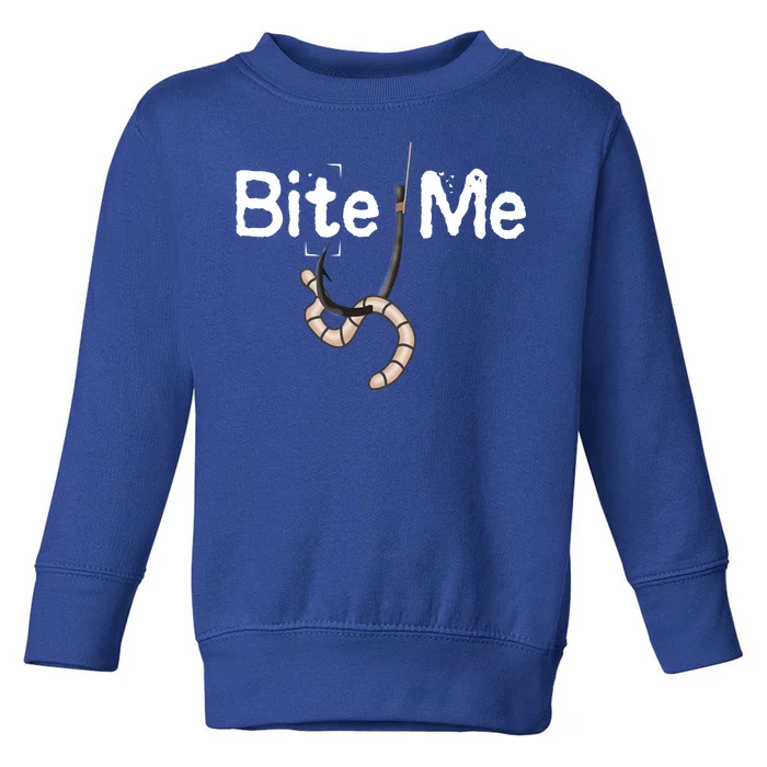 Bite Me Fish Hook Toddler Sweatshirt