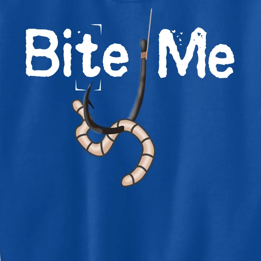 Bite Me Fish Hook Kids Sweatshirt