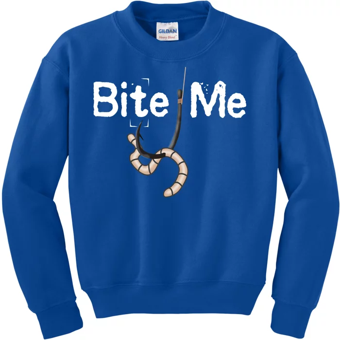 Bite Me Fish Hook Kids Sweatshirt