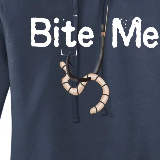 Bite Me Fish Hook Women's Pullover Hoodie