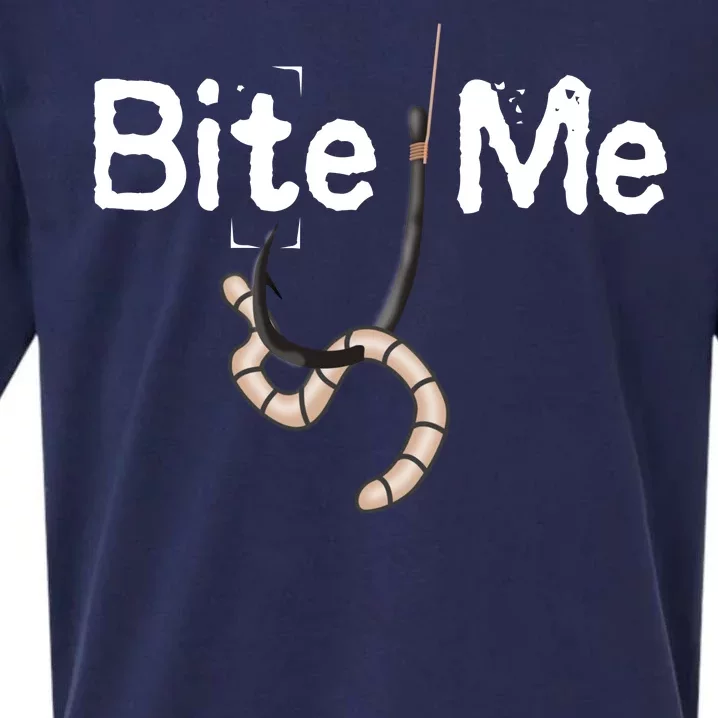 Bite Me Fish Hook Sueded Cloud Jersey T-Shirt