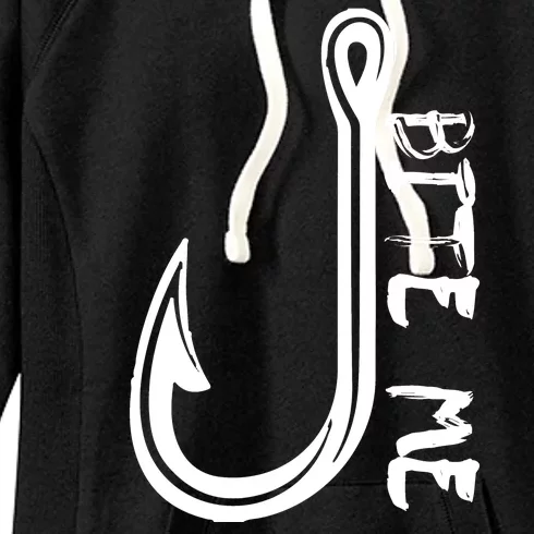 Bite Me Fishing Hook Women's Fleece Hoodie