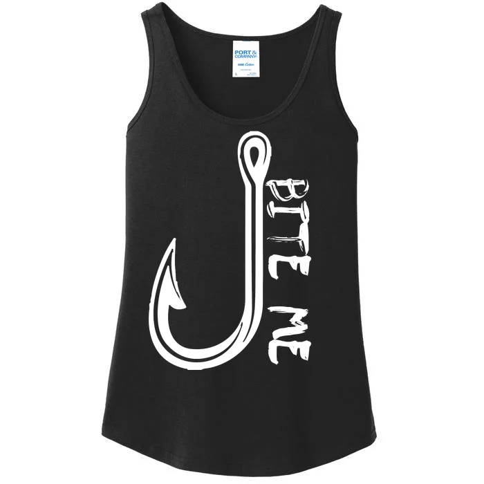 Bite Me Fishing Hook Ladies Essential Tank