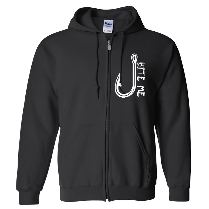 Bite Me Fishing Hook Full Zip Hoodie