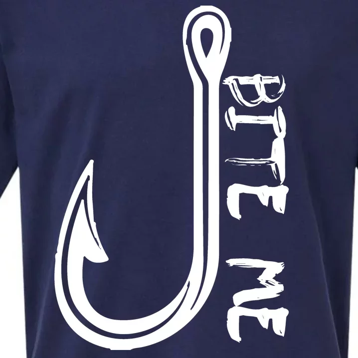 Bite Me Fishing Hook Sueded Cloud Jersey T-Shirt