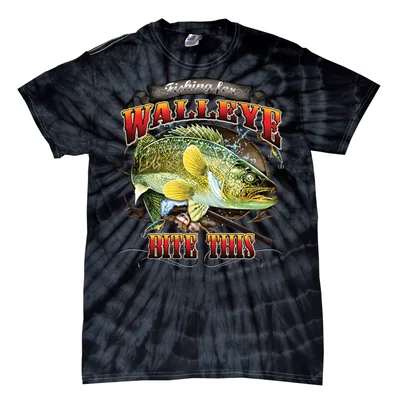 Funny Bigfoot Fishing TShirt Walleye Fish Sasquatch Gift Kids Tie-Dye T- Shirt