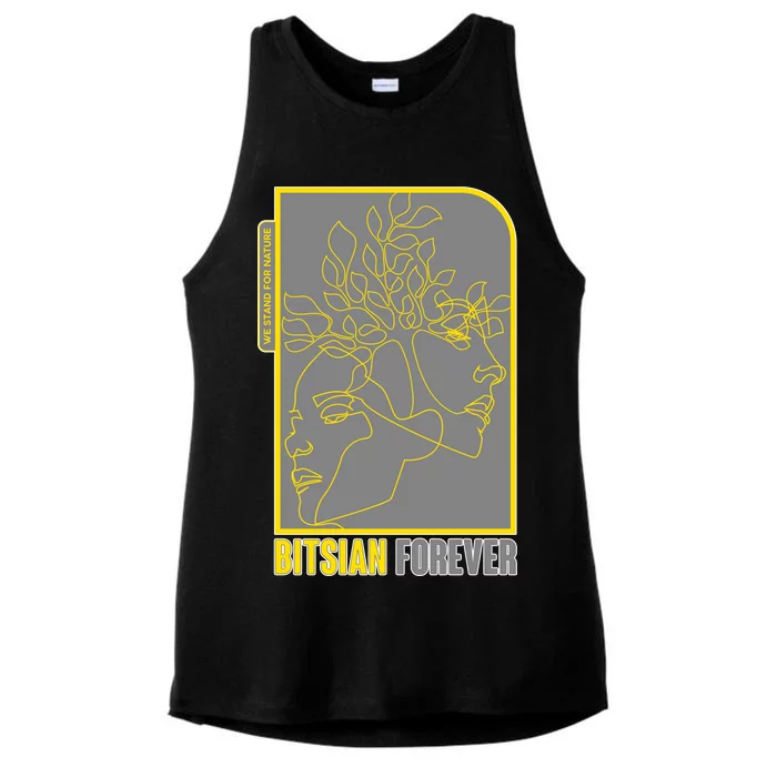 Bitsian Forever We Stand For Nature Ladies Tri-Blend Wicking Tank