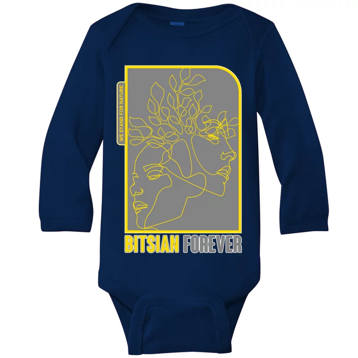 Bitsian Forever We Stand For Nature Baby Long Sleeve Bodysuit