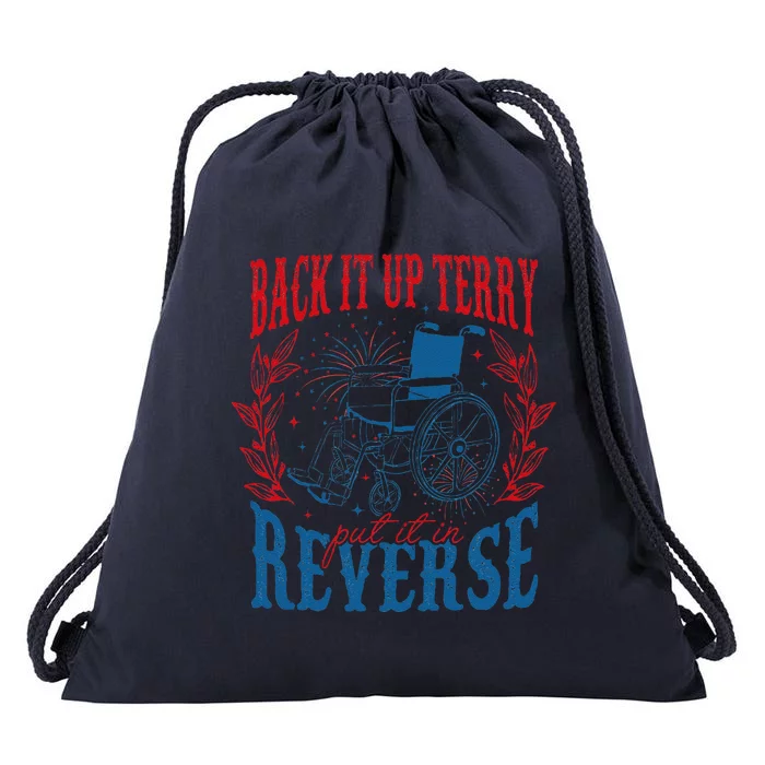 Back It Up Terry Put It In Reverse Firework 4th Of July Drawstring Bag