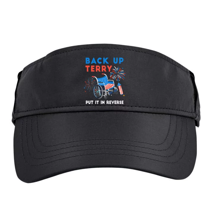 Back It Up Terry Put It In Reverse Funny 4th Of July Us Flag Adult Drive Performance Visor