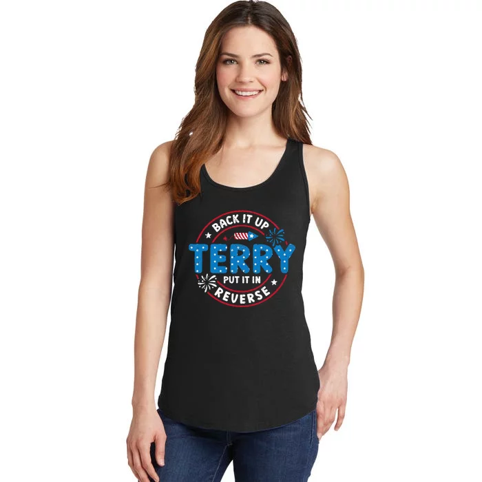 Back It Up Terry Put It In Reverse Funny 4th Of July Ladies Essential Tank