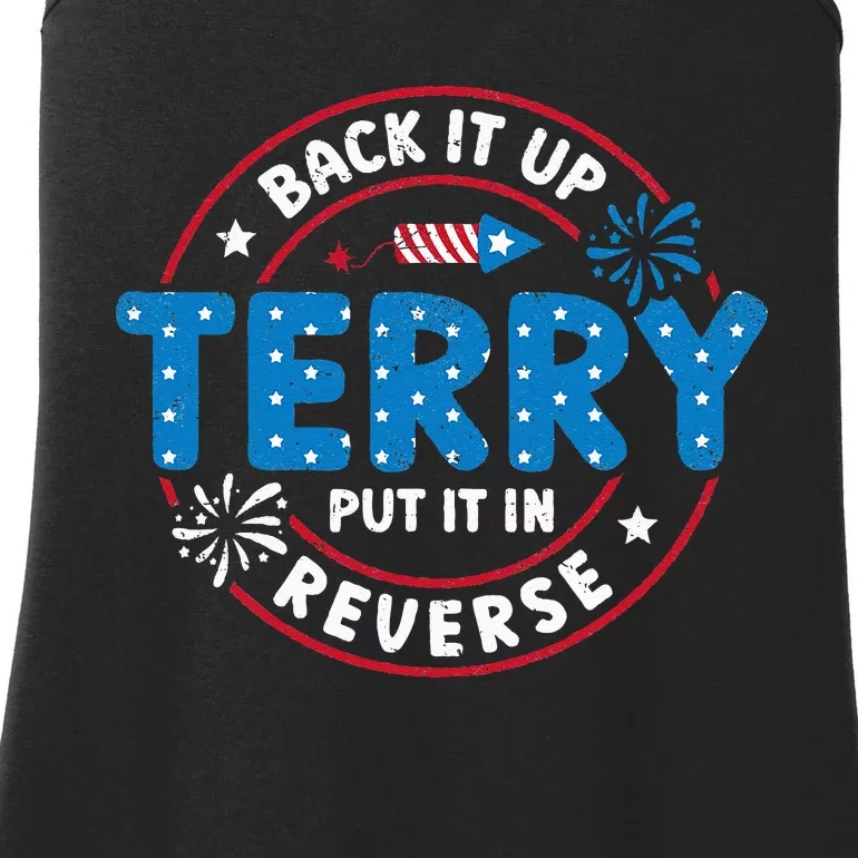 Back It Up Terry Put It In Reverse Funny 4th Of July Ladies Essential Tank