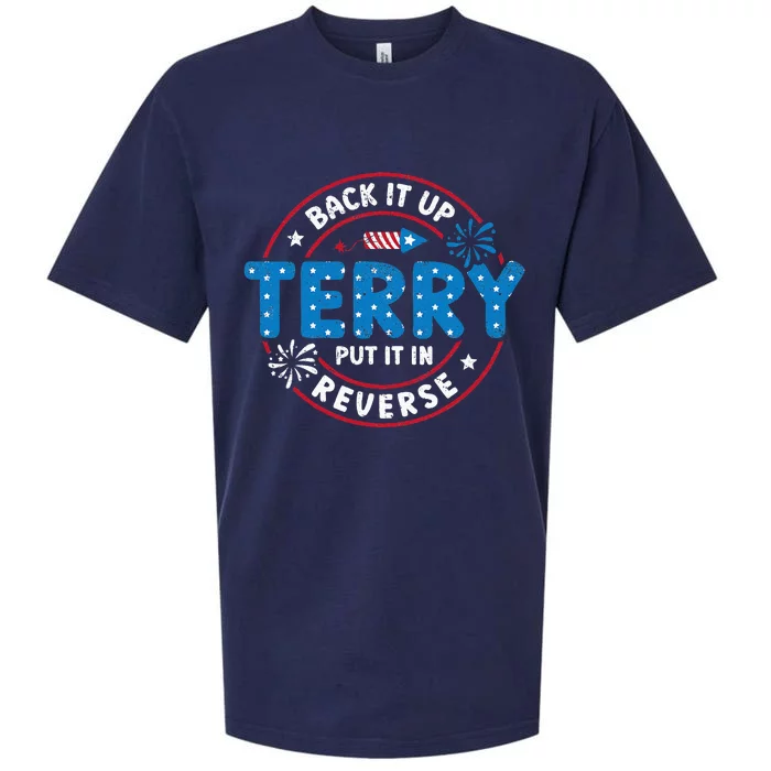 Back It Up Terry Put It In Reverse Funny 4th Of July Sueded Cloud Jersey T-Shirt