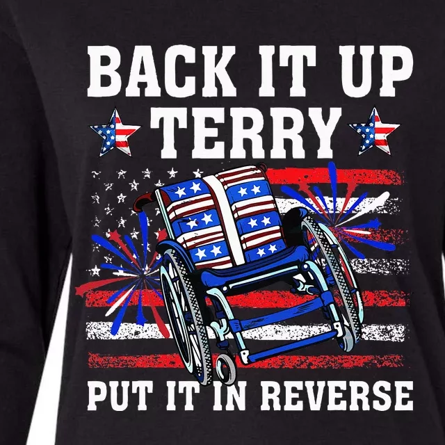 Back It Up Terry Put It In Reverse Funny 4th Of July US Flag Womens Cotton Relaxed Long Sleeve T-Shirt