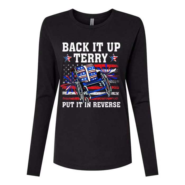 Back It Up Terry Put It In Reverse Funny 4th Of July US Flag Womens Cotton Relaxed Long Sleeve T-Shirt