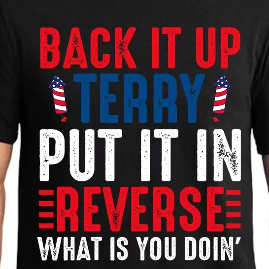 Back It Up Terry Put It In Reverse July 4th Fireworks Terry Pajama Set