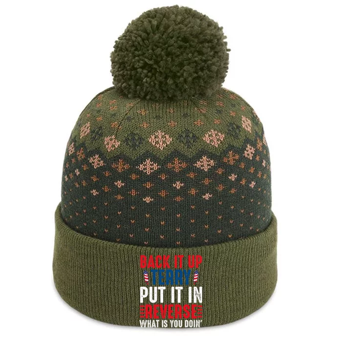 Back It Up Terry Put It In Reverse July 4th Fireworks Terry The Baniff Cuffed Pom Beanie