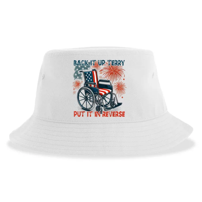 Back It Up Terry Put It In Reverse Fireworks Fun 4th Of July Sustainable Bucket Hat