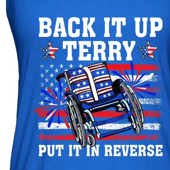 Back It Up Terry Put It In Reverse Funny 4th Of July America Independence Day Ladies Essential Flowy Tank