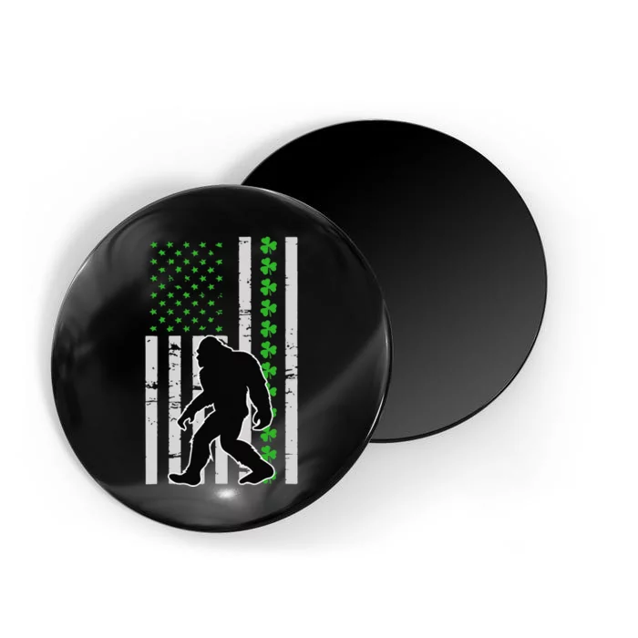 Bigfoot Irish USA Flag Sasquatch St Patricks Day Magnet