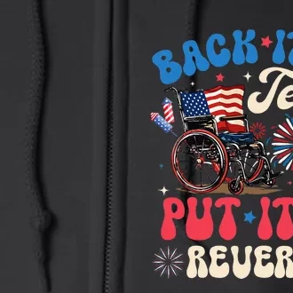 Back It Up Terry Put It In Reverse Firework 4th Of July Full Zip Hoodie