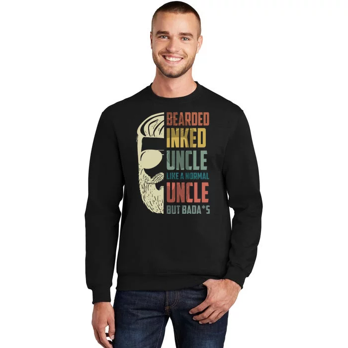 Bearded Inked Uncle Crazy Beard Tattooed Uncle Long Beards Uncle Sweatshirt