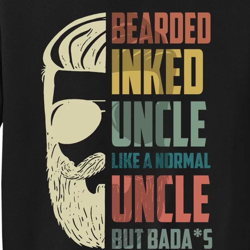 Bearded Inked Uncle Crazy Beard Tattooed Uncle Long Beards Uncle Sweatshirt