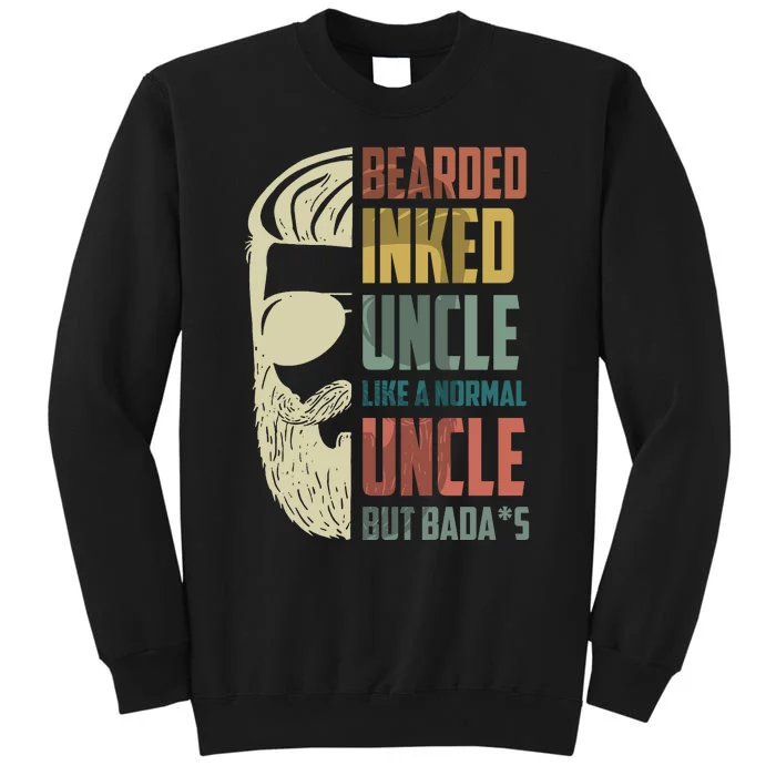 Bearded Inked Uncle Crazy Beard Tattooed Uncle Long Beards Uncle Sweatshirt