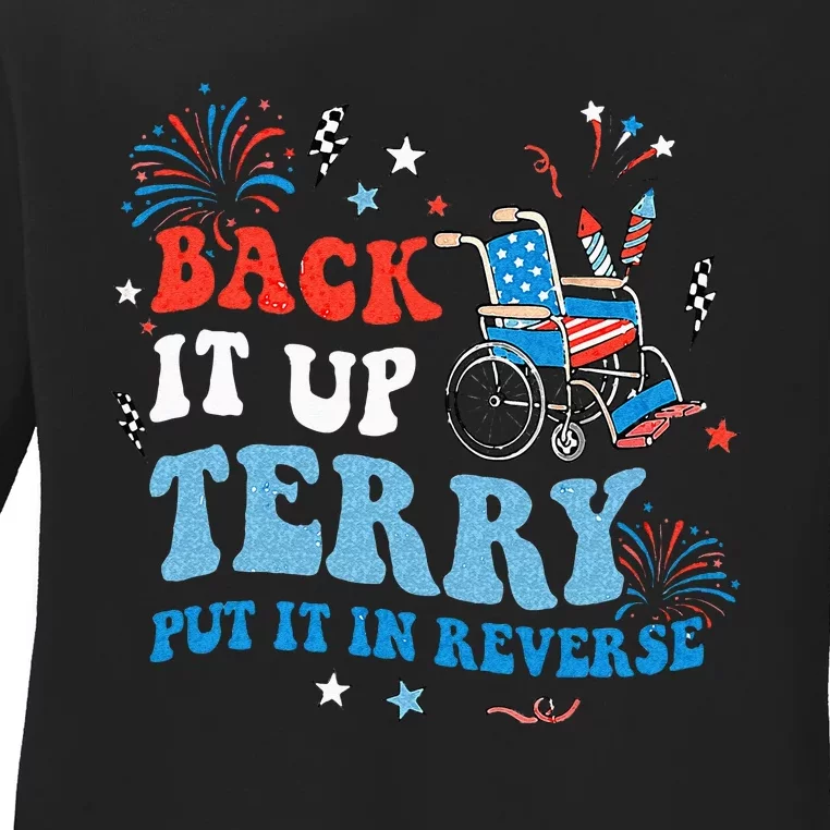 Back It Up Terry Put It In Reverse 4th Of July Ladies Long Sleeve Shirt