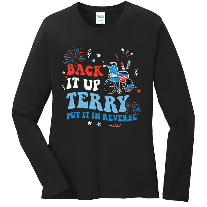 Back It Up Terry Put It In Reverse 4th Of July Ladies Long Sleeve Shirt