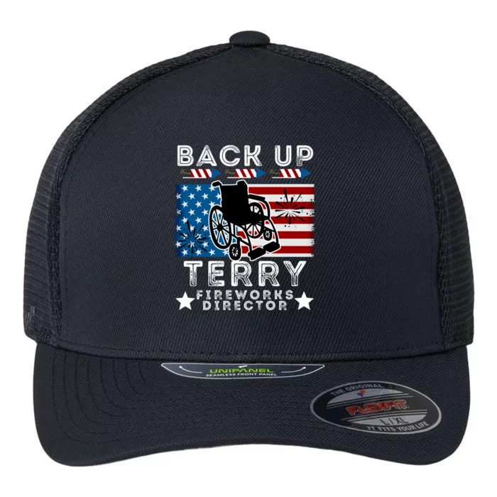 Back It Up Terry 4th Of July Put It In Reverse Fireworks Gift Flexfit Unipanel Trucker Cap