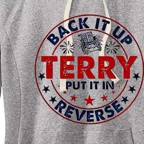 Back It Up Terry Put It In Reverse Firework 4th Of July Women's Fleece Hoodie