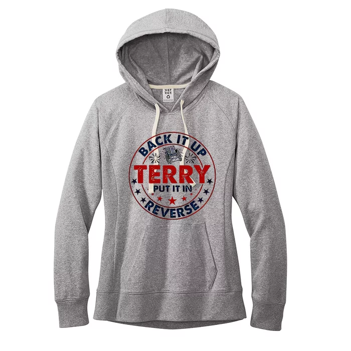 Back It Up Terry Put It In Reverse Firework 4th Of July Women's Fleece Hoodie