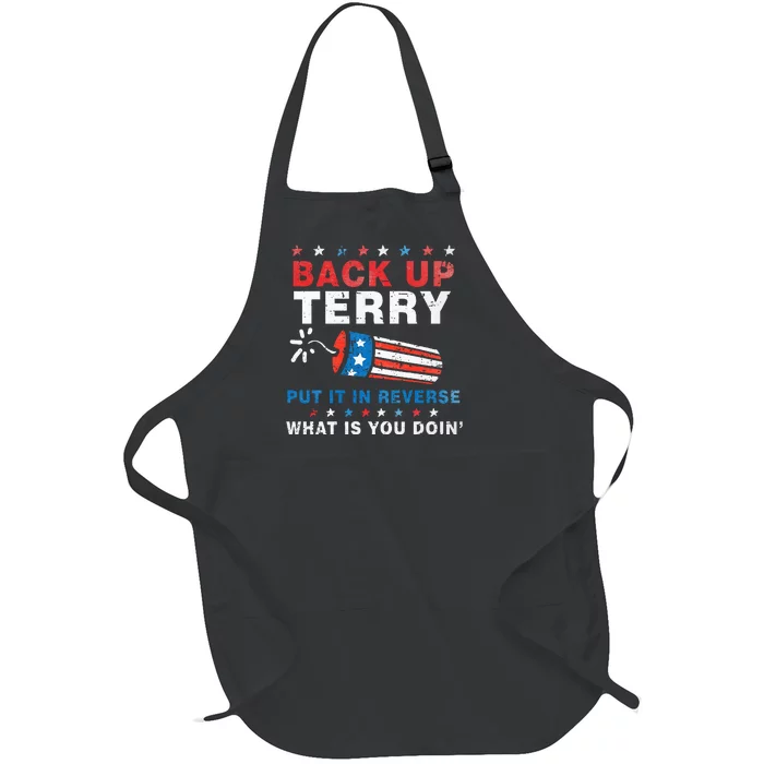 Back It Up Terry Put It In Reverse July 4th Fireworks Terry Full-Length Apron With Pocket