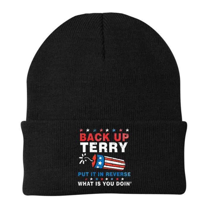 Back It Up Terry Put It In Reverse July 4th Fireworks Terry Knit Cap Winter Beanie